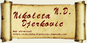 Nikoleta Đerković vizit kartica
